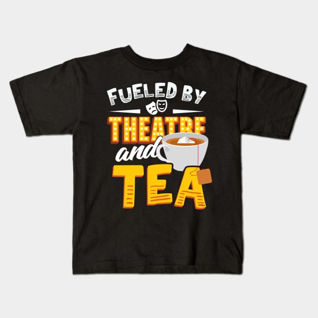 theatre/tea Kids T-Shirt by CurlyDesigns